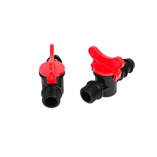 Van khoá khởi thuỷ ren ống LDPE, 1 đầu là ren ngoài kết nối với ren trong của ống PVC, 1 đầu kết nối ống LDPE