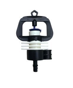 Béc bù áp T800 là hàng nhập khẩu, béc có ron cao su có công dụng bù áp đẩm bảo lưu lượng nước của các béc tự phân bố đồng đều trên địa hình có độ dốc cao