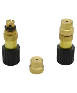 Béc phun sương đầu đồng và khớp 1 gân 6 ly. Tại đầu béc có thể chỉnh lưu lượng và bán kính tưới của béc
