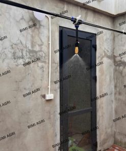 Béc phun sương đầu đồng và khớp 1 gân 6 ly. Tại đầu béc có thể chỉnh lưu lượng và bán kính tưới của béc