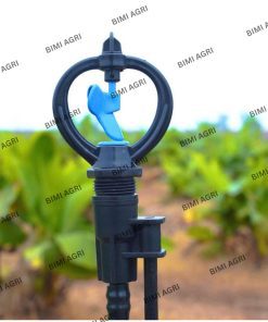 Béc thân xoay chất liệu nhựa, tưới quay tròn 360 độ, đường kính tưới 5-7 mét , chân ren 21MM hoặc 27MM