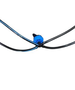 Bộ que nhỏ giọt chia 4, với 4 que nhỏ giọt dài 10cm, mỗi đoạn dây dẫn nước 3/5 dài 50cm, và 1 đầu chia ra 4 đoạn dây