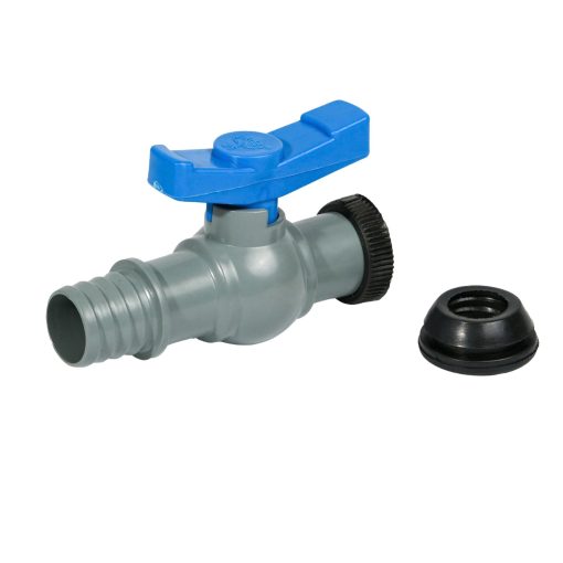 Van khoá khỏi thuỷ kèm ron phi 27. Kết nối từ ống cứng PVC ra ống mềm xẹp phi 27