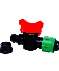 Van khoá khỏi thuỷ kèm ron phi 21. Kết nối từ ống cứng PVC ra ống mềm xẹp phi 21