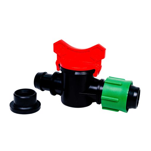 Van khoá khỏi thuỷ kèm ron phi 21. Kết nối từ ống cứng PVC ra ống mềm xẹp phi 21