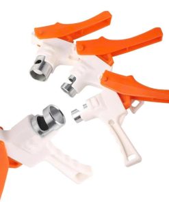 Kìm bấm lỗ kết nối van gài từ ống chính PE 2 lớp ra ống nhánh mềm phi 16,21,27,34