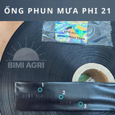 Ống phun mưa đục lỗ tưới rau màu, cây ngắn ngày có 4 kích thước 21,27,34,42